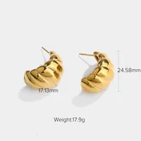 Letter Plating 316 Stainless Steel  Earrings main image 2