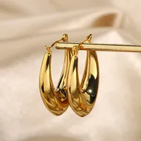 Geometric Plating 304 Stainless Steel Earrings main image 4