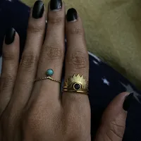 Titanium Steel Gold Plated Fashion Plating Sun main image 4