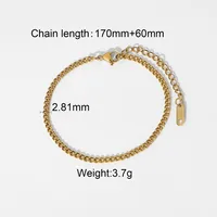 Fashion Stainless Steel No Inlaid Bracelets In Bulk sku image 1