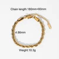 Fashion Stainless Steel No Inlaid Bracelets In Bulk sku image 3