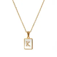 Wholesale Jewelry Simple Style Letter Stainless Steel Plating Necklace sku image 7