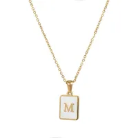 Wholesale Jewelry Simple Style Letter Stainless Steel Plating Necklace sku image 9