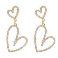 Simple Heart Pearl Butterfly Geometric Rhinestone Earrings main image 5