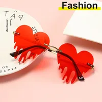 Fashion Colorful Melting Heart Shape Sunglasses main image 2