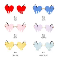 Fashion Colorful Melting Heart Shape Sunglasses main image 3