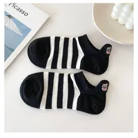 Fashion Black And White Cow Cartoon Short Cotton Socks Wholesale main image 5
