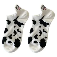Fashion Black And White Cow Cartoon Short Cotton Socks Wholesale main image 2