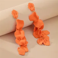 Flower Plating Alloy No Inlaid Earrings sku image 3