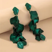 Flower Plating Alloy No Inlaid Earrings sku image 5