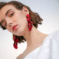 Flower Plating Alloy No Inlaid Earrings main image 3