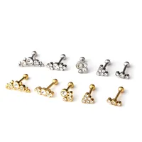 Ear Cartilage Rings & Studs Fashion Geometric Copper Plating Artificial Gemstones main image 5