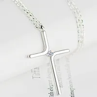 Wholesale Jewelry Simple Style Geometric Titanium Steel Inlaid Gold Pendant Necklace main image 2