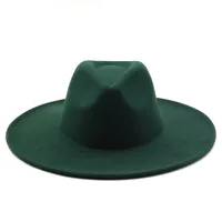 Retro Brim Big Brim Autumn And Winter Wool Top Hat main image 4