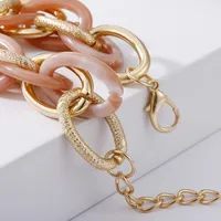 Fashion Multi-layer Metal Acrylic Splicing Geometric Bracelet main image 3