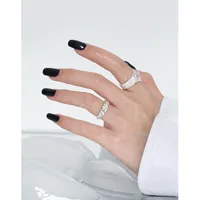 925 Sterling Silver Geometric Rings main image 4