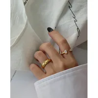 Simple Geometric Opal Stone S925 Sterling Silver Ring main image 3