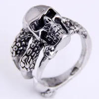 Retro Simple Skull Muli-layer Open Ring main image 1