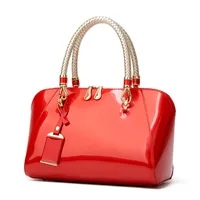 Fashion Shiny Patent Leather One-shoulder Handbags sku image 1