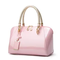 Fashion Shiny Patent Leather One-shoulder Handbags sku image 5