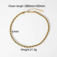 Wholesale Jewelry Simple Style Twist Stainless Steel Titanium Steel Plating Necklace sku image 1