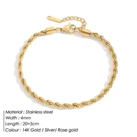 Fashion Flower 304 Stainless Steel Titanium Steel Plating No Inlaid 14K Gold Plated Women'S Anklet main image 2