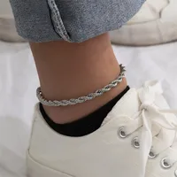 Fashion Flower 304 Stainless Steel Titanium Steel Plating No Inlaid 14K Gold Plated Women'S Anklet main image 3