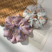 Korean Style Cute Flower Fabric Solid Color Head Rope Wholesale main image 4