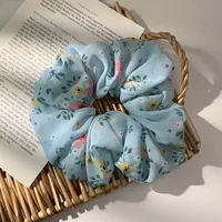 Korean Style Cute Flower Fabric Solid Color Head Rope Wholesale sku image 1