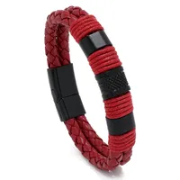 Fashion Geometric Pu Leather No Inlaid Unisex Bracelets main image 5