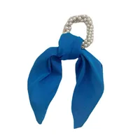 Korean Style Imitation Pearl Ribbon Bows Hair Rope main image 5
