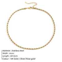 Stainless Steel 14K Gold Plated Fashion Plating U Shape Necklace sku image 7