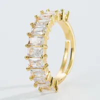 Fashion Devil's Eye Copper Micro-inlaid Color Zircon Hollow Open Ring main image 2