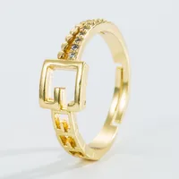 Fashion Devil's Eye Copper Micro-inlaid Color Zircon Hollow Open Ring main image 4