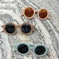 Fashion Geometric UV Protection Resin Kids Sunglasses main image 4