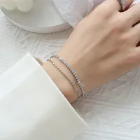 Fashion Geometric 304 Stainless Steel Zircon Bracelets In Bulk main image 4