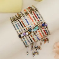 Ethnic Style Rice Beads Hand-woven Natural Stone Beaded Bracelet main image 1