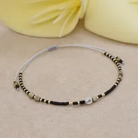 Ethnic Style Rice Beads Hand-woven Natural Stone Beaded Bracelet main image 2