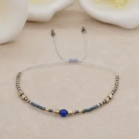 Ethnic Style Rice Beads Hand-woven Natural Stone Beaded Bracelet main image 3