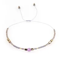 Ethnic Style Rice Beads Hand-woven Natural Stone Beaded Bracelet main image 4