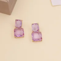 Lady Geometric No Inlaid Earrings Ear Studs sku image 1