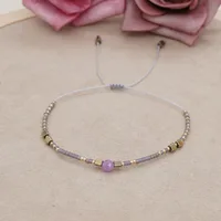 Ethnic Style Rice Beads Hand-woven Natural Stone Beaded Bracelet sku image 2