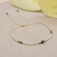 Ethnic Style Rice Beads Hand-woven Natural Stone Beaded Bracelet sku image 6