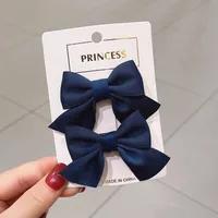 Korean Solid Color Bow Headdress Clip sku image 3