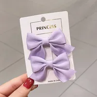 Korean Solid Color Bow Headdress Clip sku image 5