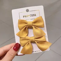 Korean Solid Color Bow Headdress Clip sku image 6