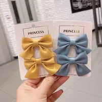 Korean Solid Color Bow Headdress Clip main image 2