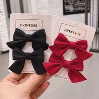 Korean Solid Color Bow Headdress Clip main image 3