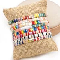Bohemian Contrast Color Beach Bracelet main image 1