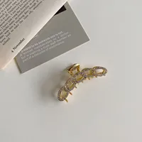 Korean Alloy Pearl Rhinestone Grab Clip sku image 1